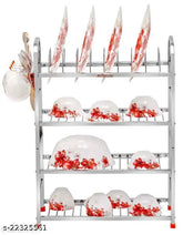 Stainless steel utility rack & holder, free size for storing wet utensils, easy assembly and clean